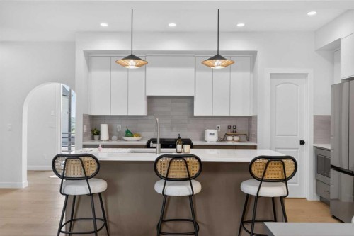 267 Bluerock Avenue Sw, Calgary, AB - Indoor Photo Showing Kitchen With Upgraded Kitchen