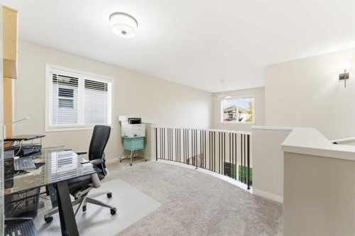 74 Evercreek Bluffs Road Sw, Calgary, AB - Indoor Photo Showing Office