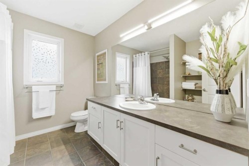 74 Evercreek Bluffs Road Sw, Calgary, AB - Indoor Photo Showing Bathroom