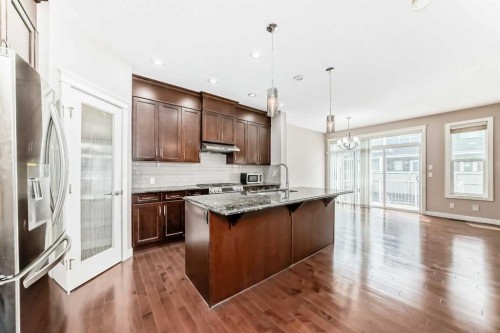 101 Redstone Drive Ne, Calgary, AB - Indoor Photo Showing Kitchen With Upgraded Kitchen
