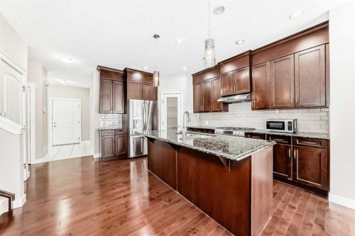 101 Redstone Drive Ne, Calgary, AB - Indoor Photo Showing Kitchen With Stainless Steel Kitchen With Upgraded Kitchen