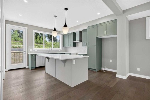 156 Crimson Ridge Place Nw, Calgary, AB - Indoor Photo Showing Kitchen With Upgraded Kitchen