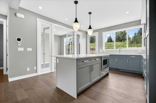 156 Crimson Ridge Place Nw, Calgary, AB - Indoor Photo Showing Kitchen With Upgraded Kitchen