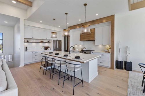8 Monterra Rise, Cochrane Lake, AB - Indoor Photo Showing Kitchen With Upgraded Kitchen