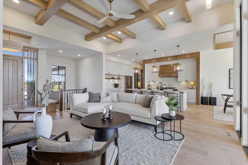 8 Monterra Rise, Cochrane Lake, AB - Indoor Photo Showing Living Room