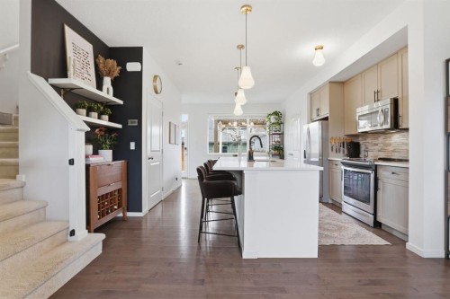 648 Walden Drive Se, Calgary, AB - Indoor Photo Showing Kitchen With Upgraded Kitchen