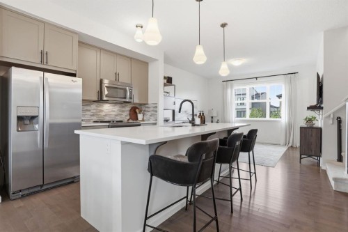 648 Walden Drive Se, Calgary, AB - Indoor Photo Showing Kitchen With Upgraded Kitchen
