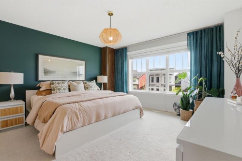 648 Walden Drive Se, Calgary, AB - Indoor Photo Showing Bedroom