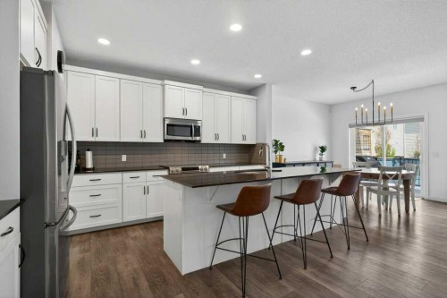 1091 Brightoncrest Green Se, Calgary, AB - Indoor Photo Showing Kitchen With Upgraded Kitchen