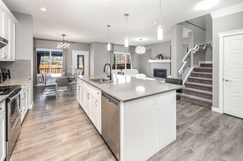 85 Legacy Glen View Se, Calgary, AB - Indoor Photo Showing Kitchen With Stainless Steel Kitchen With Double Sink With Upgraded Kitchen