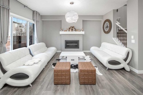 85 Legacy Glen View Se, Calgary, AB - Indoor Photo Showing Living Room With Fireplace