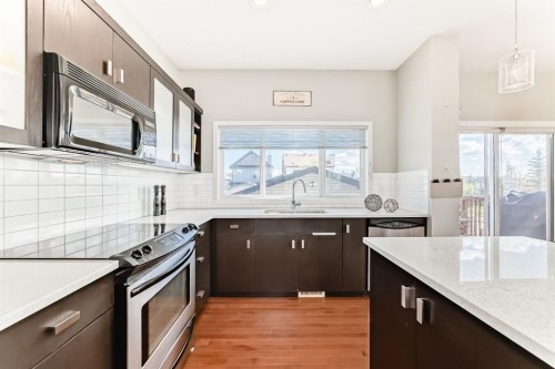 101 Copperstone Circle Se, Calgary, AB - Indoor Photo Showing Kitchen With Upgraded Kitchen