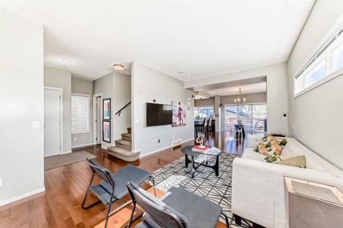 101 Copperstone Circle Se, Calgary, AB - Indoor Photo Showing Living Room