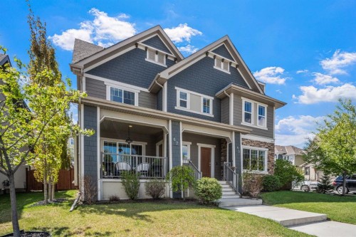 67 Mahogany Row Se, Calgary, AB - Outdoor With Deck Patio Veranda With Facade
