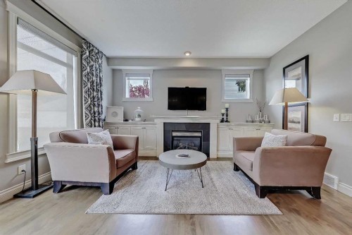 3629 1A Street Sw, Calgary, AB - Indoor Photo Showing Living Room With Fireplace