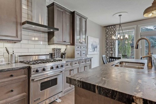 3629 1A Street Sw, Calgary, AB - Indoor Photo Showing Kitchen With Double Sink