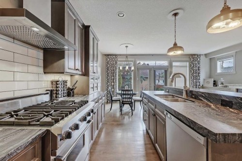 3629 1A Street Sw, Calgary, AB - Indoor Photo Showing Kitchen With Double Sink With Upgraded Kitchen