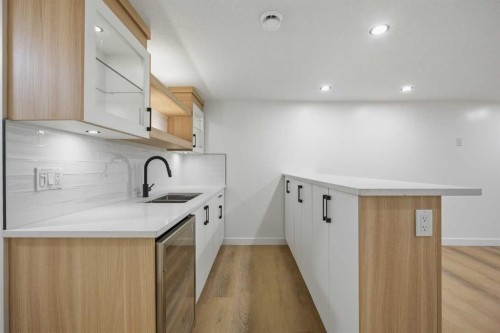 9532 Allison Drive Se, Calgary, AB - Indoor Photo Showing Kitchen With Double Sink With Upgraded Kitchen