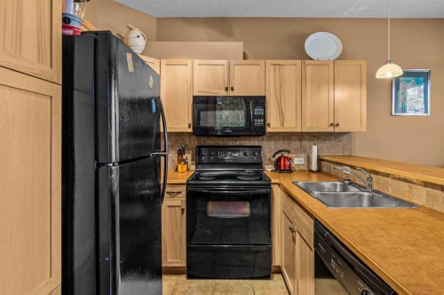 1003-70 Dyrgas Gate, Canmore, AB - Indoor Photo Showing Kitchen With Double Sink