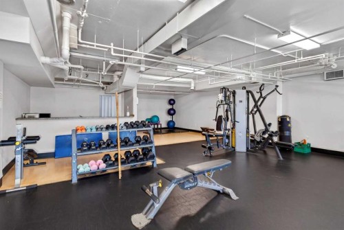 6-108 Rockyledge View Nw, Calgary, AB - Indoor Photo Showing Gym Room