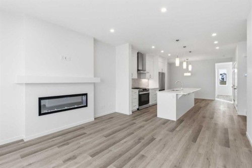199 Annette Landing Nw, Calgary, AB - Indoor With Fireplace
