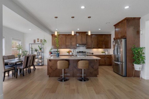 71 Canals Close Sw, Airdrie, AB - Indoor Photo Showing Kitchen With Upgraded Kitchen
