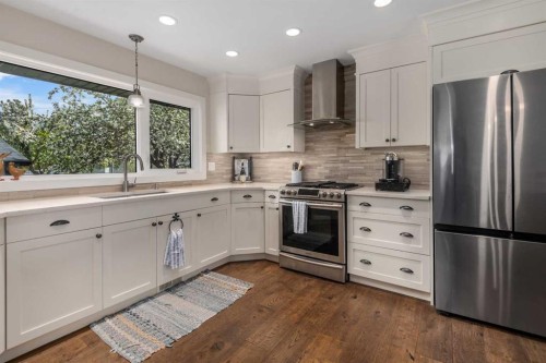 14519 Parkside Drive Se, Calgary, AB - Indoor Photo Showing Kitchen With Stainless Steel Kitchen With Upgraded Kitchen