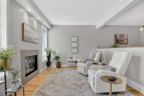 12 Wood Crescent Sw, Calgary, AB - Indoor Photo Showing Other Room With Fireplace
