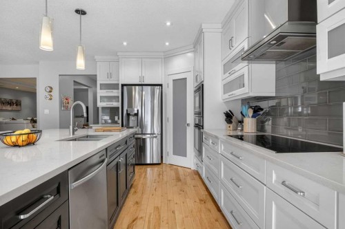 12 Wood Crescent Sw, Calgary, AB - Indoor Photo Showing Kitchen With Double Sink With Upgraded Kitchen