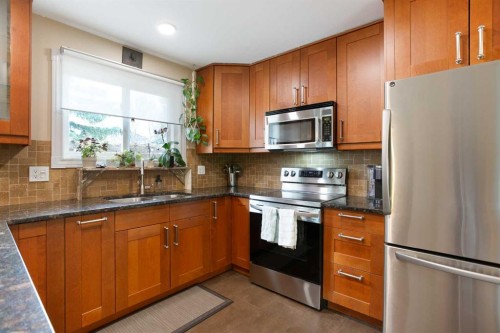 15 Bearberry Crescent Nw, Calgary, AB - Indoor Photo Showing Kitchen With Stainless Steel Kitchen With Double Sink