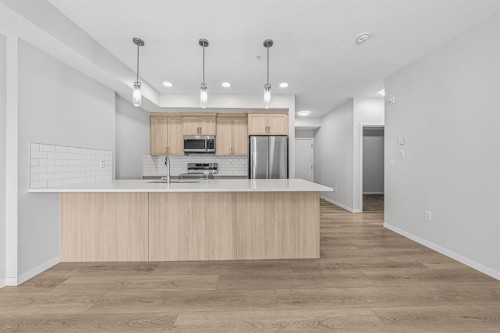 6207-20295 Seton Way Se, Calgary, AB - Indoor Photo Showing Kitchen With Upgraded Kitchen