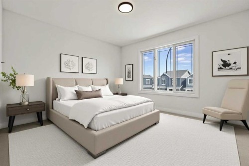 571 Buffaloberry Manor Se, Calgary, AB - Indoor Photo Showing Bedroom