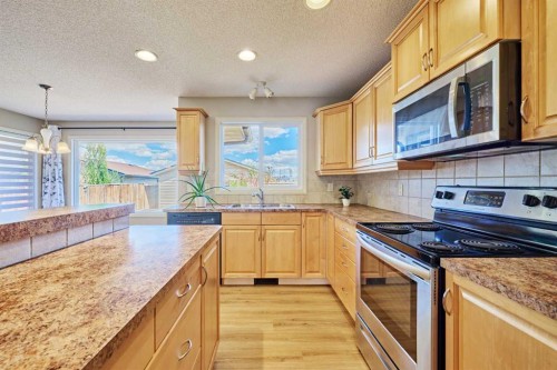 383 Prestwick Close Se, Calgary, AB - Indoor Photo Showing Kitchen With Double Sink