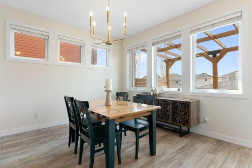 193 River Heights Drive, Cochrane, AB - Indoor Photo Showing Dining Room
