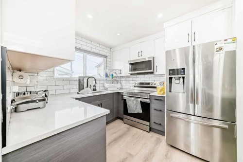 12 Rundleson Way Ne, Calgary, AB - Indoor Photo Showing Kitchen With Stainless Steel Kitchen With Upgraded Kitchen