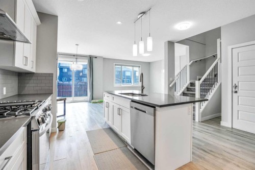 14 Evansfield Green Nw, Calgary, AB - Indoor Photo Showing Kitchen With Stainless Steel Kitchen With Upgraded Kitchen