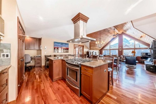 403-505 Spring Creek Drive, Canmore, AB - Indoor Photo Showing Kitchen