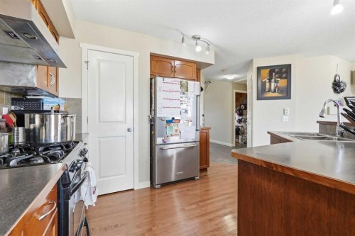 555 Panamount Boulevard, Calgary, AB - Indoor Photo Showing Kitchen With Double Sink