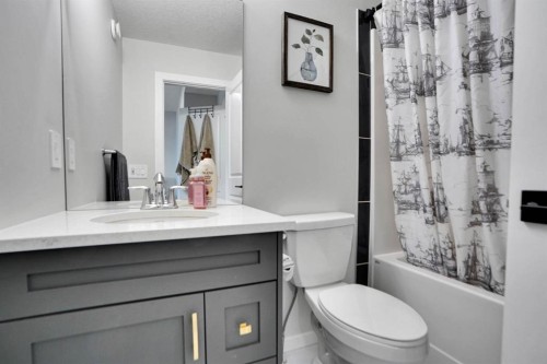 112 Langwell Common Se, Airdrie, AB - Indoor Photo Showing Bathroom
