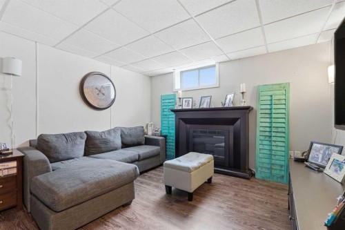 51 Aberdare Way Ne, Calgary, AB - Indoor Photo Showing Living Room With Fireplace