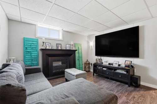 51 Aberdare Way Ne, Calgary, AB - Indoor Photo Showing Living Room With Fireplace