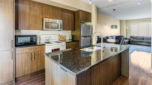 347 Taralake Way Ne, Calgary, AB - Indoor Photo Showing Kitchen With Double Sink