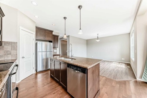 196 Cranberry Circle Se, Calgary, AB - Indoor Photo Showing Kitchen With Double Sink With Upgraded Kitchen