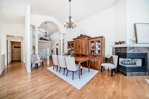 243 Mt Assiniboine Circle Se, Calgary, AB - Indoor With Fireplace