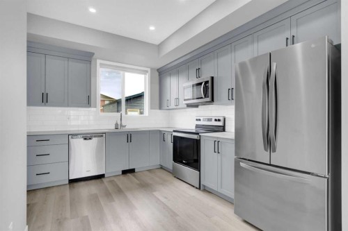 228 Cornerstone Grove Ne, Calgary, AB - Indoor Photo Showing Kitchen With Upgraded Kitchen
