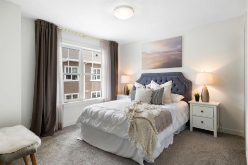 812 Cranbrook Walk Se, Calgary, AB - Indoor Photo Showing Bedroom