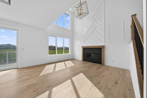 8 Ranchers Meadows, Okotoks, AB - Indoor With Fireplace