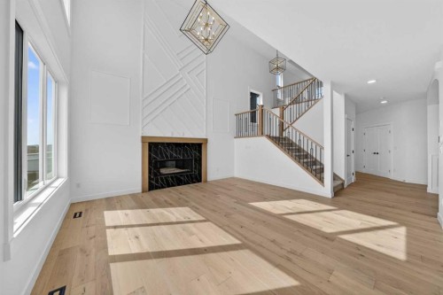 8 Ranchers Meadows, Okotoks, AB - Indoor With Fireplace