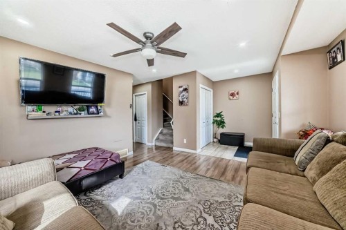 1066 Taradale Drive Ne, Calgary, AB - Indoor Photo Showing Living Room