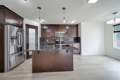 106 Sage Meadows Way Nw, Calgary, AB - Indoor Photo Showing Kitchen With Upgraded Kitchen